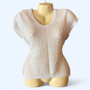 DAISY FUENTES White Knit Top